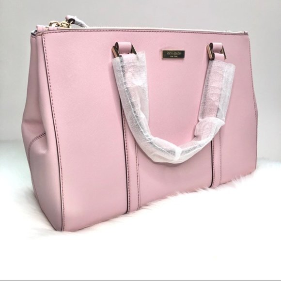 New KATE SPADE Leather Newbury Lane Large Satchel Blush Pink - Picture 7 of 10